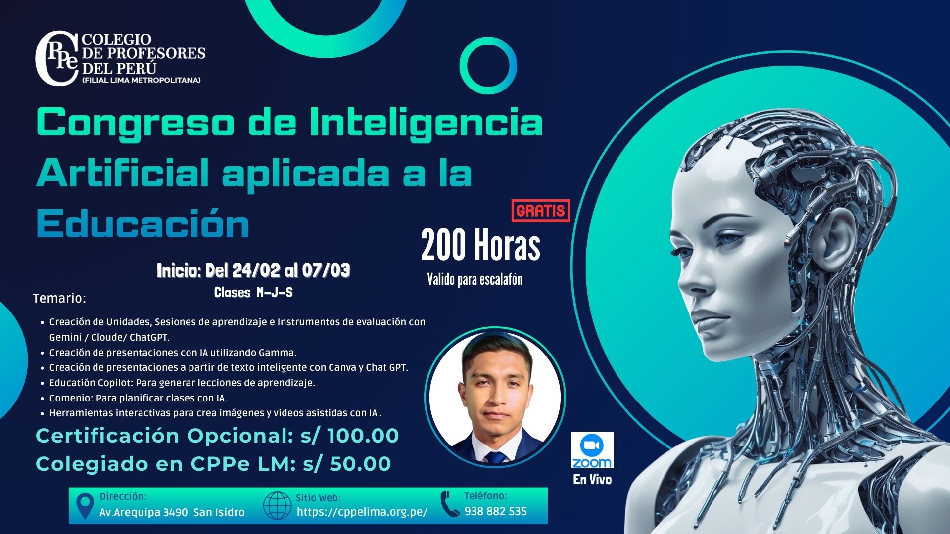 Presentación proyecto de inteligencia artificial futurista tecnológico azul oscuro y aguamarina